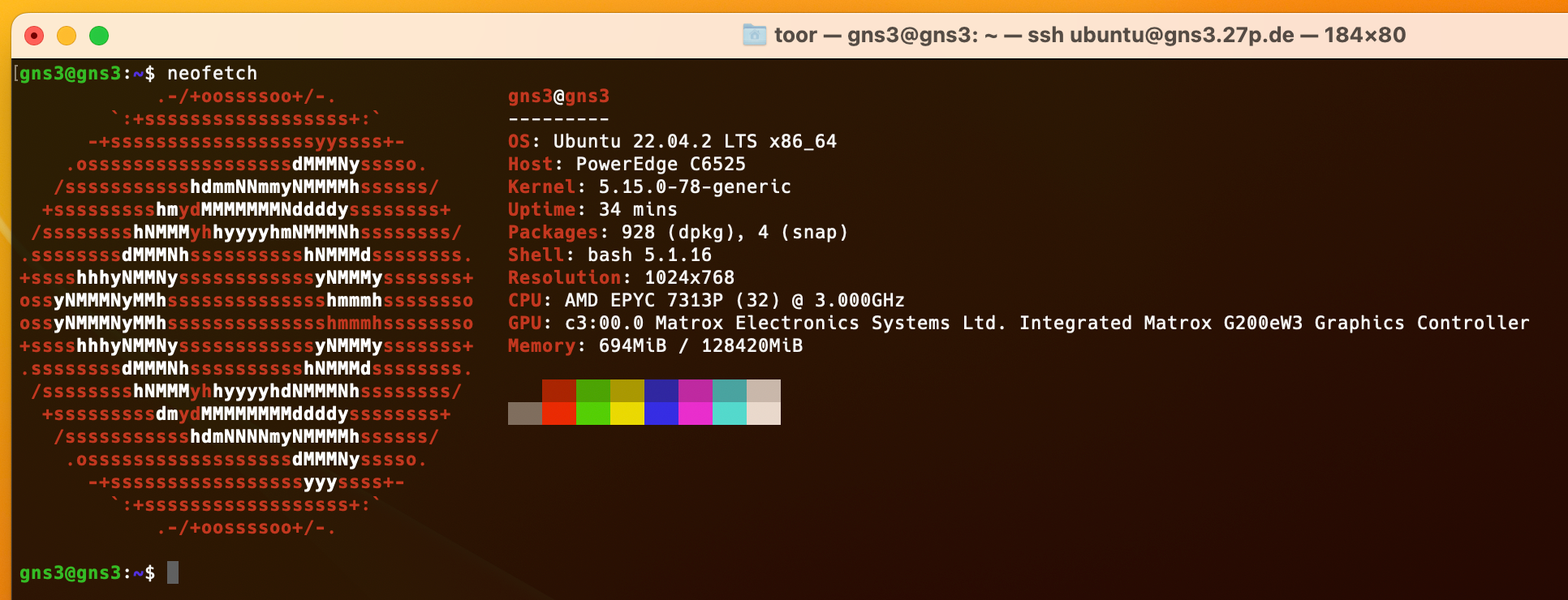 neofetch bare metal server